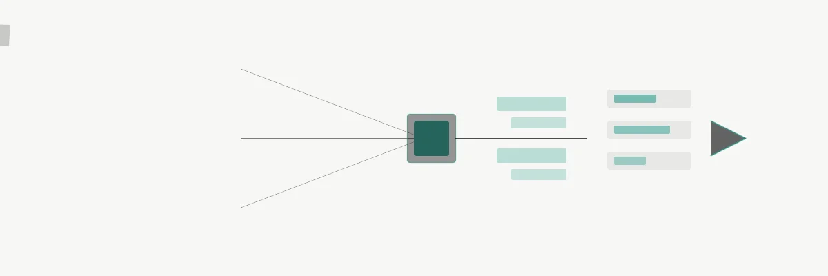 Abstract geometric forms representing order emerging from turbulent conditions