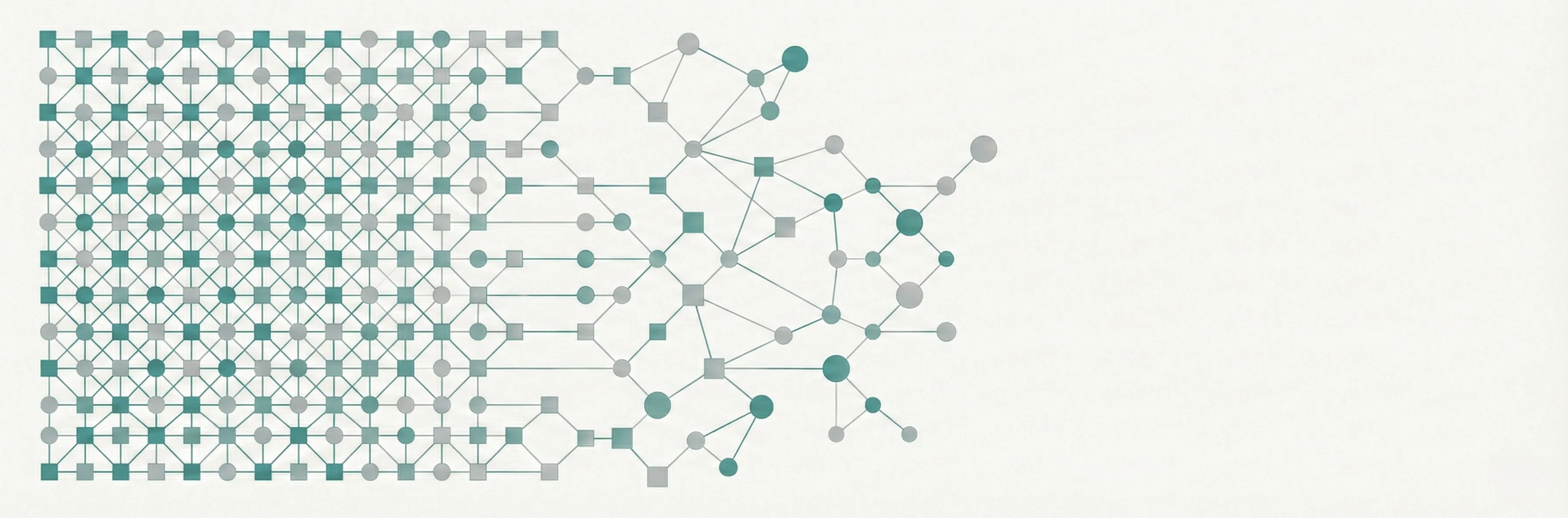 Abstract visualization of a structured graph expanding beyond its original boundaries, developing emergent topology, representing a system that has crossed from recording to knowing