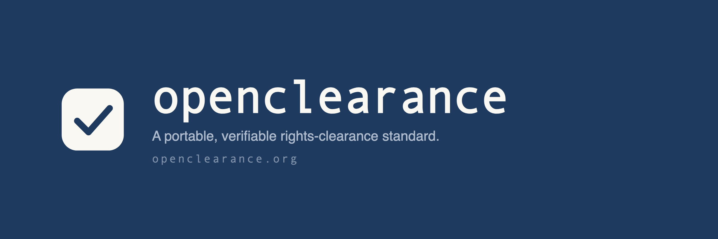 openclearance: a portable, verifiable rights-clearance standard